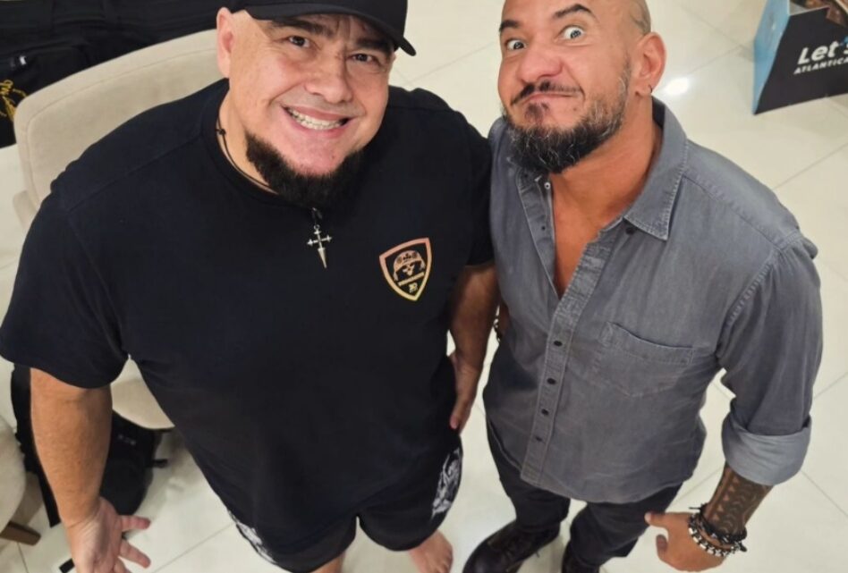 Digão e Rodolfo se encontram e deixam fãs do Raimundos eufóricos